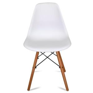 Set de 4 Sillas de Comedor, Diseño Moderno, Asiento Blanco…