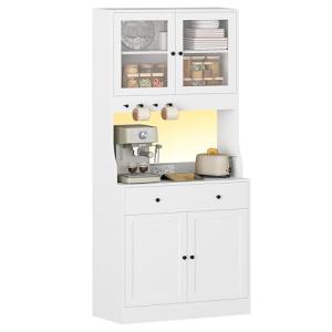 KIMENICH Armario de Cocina con LED, Armario Aparador Cocina…
