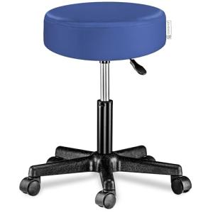 CASARIA® Taburete Ruedas Altura Regulable 46-60cm Giratorio…