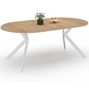 IDMarket Alix – Mesa de comedor extensible redonda 4-10 per…