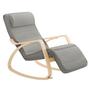 SoBuy FST16-DG Sillón de Relax, Silla de Relax, Mecedora-Re…