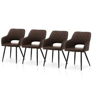 TUKAILAi Juego de 4 sillas de Comedor en Piel Sintetica, Si…