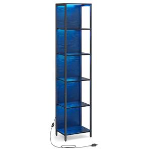 VASAGLE Estantería de 6 Niveles con Luz LED, Librería con L…