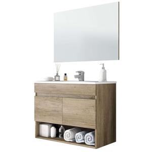 ARKITMOBEL Mueble de Baño Suspendido con 2 Puertas y Espejo…