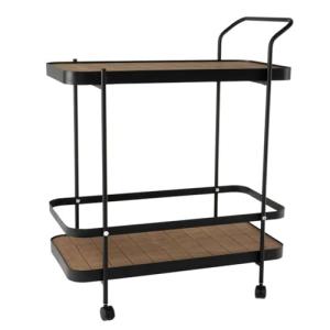 ROCKING GIFTS Mesa Camarera Madera Negra 81x66 cm Decoracio…