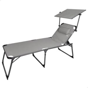 Aktive 62613 Tumbona plegable multiposición con parasol 193…