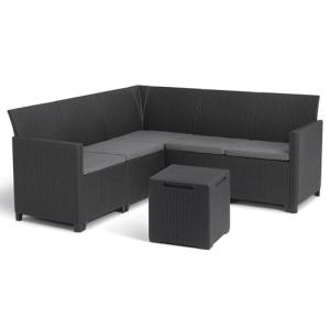 Keter Nora - Conjunto sofá esquinero de jardín o terraza Ex…