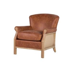 Sillon Madera Maciza Fresno Marron Modelo Lyon 76x81x78 CM