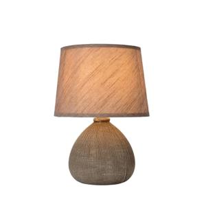 LUCIDE RAMZI - Lámpara de mesa - Ø 18 cm - 1xE14 - Marrón