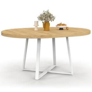 IDMarket Selma – Mesa de comedor extensible redonda para 4-…