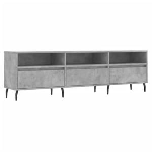 vidaXL Mueble de TV Madera contrachapada Gris hormigón 150x…