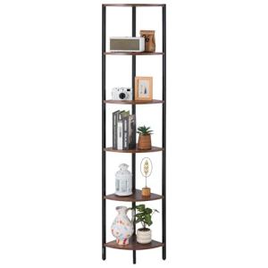 VEVOR Estante de Esquina 6 Niveles con Luz LED 28,5x28,5x17…