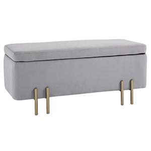 HOMCOM Baúl de Almacenaje para Dormitorio 70L Puff Almacena…