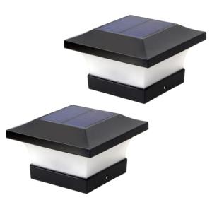 2 Piezas de Postes Solares Luces Decorativas Led Pilar Colu…