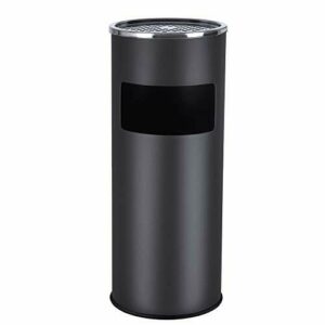 SONGMICS Basurero con Cenicero de Pie, Cubo Interior Extraí…