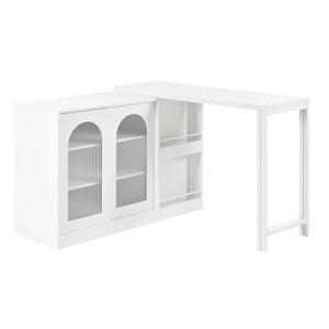infirack Mesa de bar moderna, extensible, giratoria 360°, c…