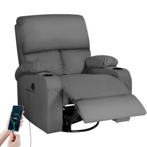 Silla reclinable Rocking Sillón de Masaje con Vibración y C…