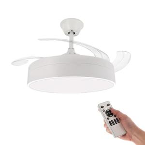 M Ledme - Ventilador de Techo con luz Led Messe 72W Blanco,…