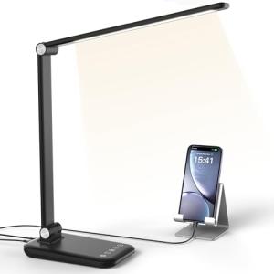 Genérico Lámpara Escritorio LED con Temporizador, Control T…
