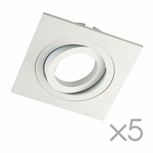 wonderlamp Clasic W-E0 Foco empotrable Cuadrado, Blanco, 5…