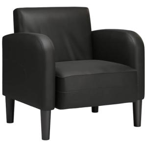 vidaXL Sillón con reposabrazos Cuero sintética Negro 54 cm,…