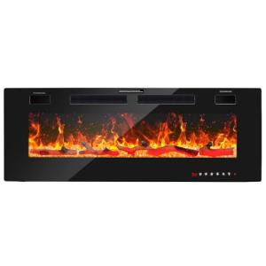 Daromigo Chimenea eléctrica de pared eléctrica con calefacc…