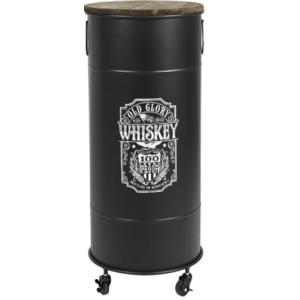 Urban Living Bar BIDON con RUELETAS, ingeniería, Negro/Made…