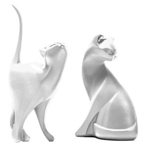 Estatua Gatito Moderno, Abstracto Adorno Salon Moderno, Abs…