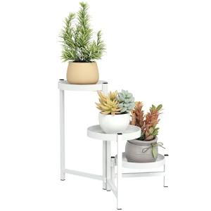 Outsunny Estantería para Plantas Plegable de 3 Niveles Sopo…