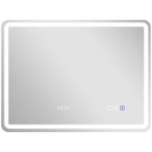 HOMCOM Espejo de Baño con Luz LED 80x60 cm Bluetooth Espejo…