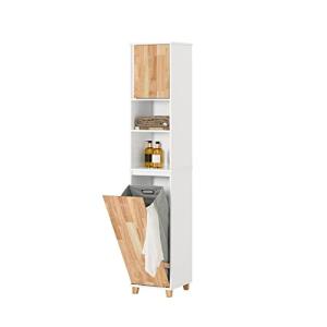 SoBuy BZR74-W Mueble Columna de Baño Armario para Baño Alto…