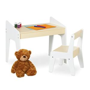 Relaxdays Mesa y Silla Infantil en Set, Muebles para Niños,…