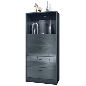 Vladon cómoda Pino V3, aparador con 4 cajones y 1 Compartim…