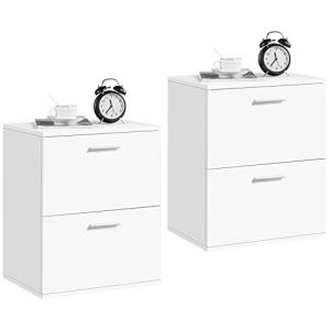 Yaheetech 2pcs Mesitas de Noche con Dos Cajones Mesillas de…