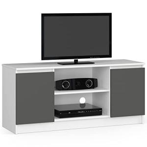 AKORD Mueble de TV Blanco 120 cm 2 Puertas Frente en Color…