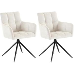 CLP Juego de 2 sillas de comedor, Sillón Jonah giratorio co…
