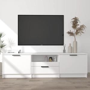 TJROO Mueble para TV con Cajones Blanco, 140 x 35 x 40 cm,…