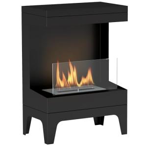 HOMCOM Chimenea de Bioetanol Estufa de Bioetanol de Pie con…