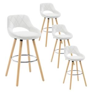 WOLTU Taburetes Cocina Juego de 4, Taburetes Altos con Resp…