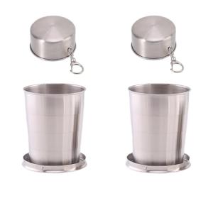 LIMEOW 2 Piezas 250ml Vaso Plegable Vasos Acero Inoxidable…