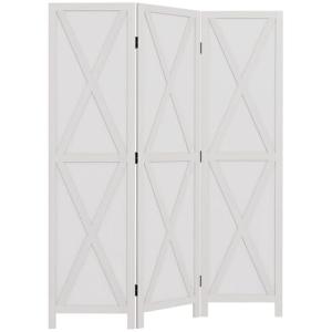 HOMCOM Biombo de 3 Paneles 136,5x170 cm Separador de Ambien…