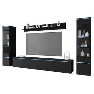 PIASKI Conjunto de Muebles de salón Vera II, iluminación LE…