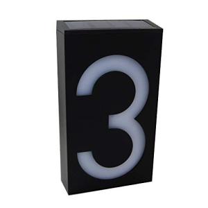 Número de Casa con 6-LED Luz Solare, KEEDA Exterior Lámpara…