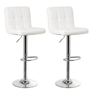 LOLAhome Set de 2 Taburetes Altos Cocina Giratorios en 360°…