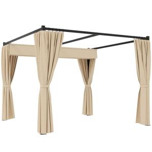Outsunny Pérgola con Techo Retráctil Pérgola de Jardín 3x3…