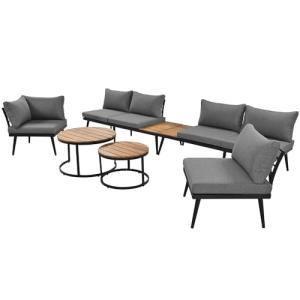QINGDONGDZA Conjunto de salón de jardín para 5-6 Personas,M…