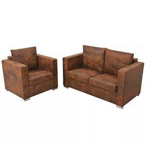 MOONAIRY Conjunto de sofás de 2 Piezas, Mueble Sofá, Sofas…