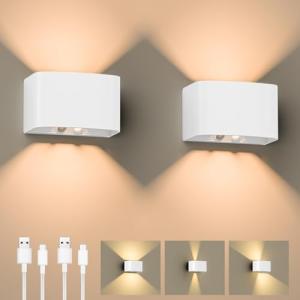 GuKKK Aplique de Pared Interior, 2 Piezas Lámpara de Pared…