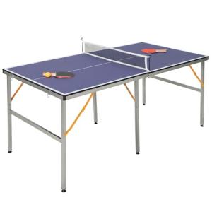 GOPLUS - Mesa plegable de ping pong, mesa con 1 red, 2 raqu…