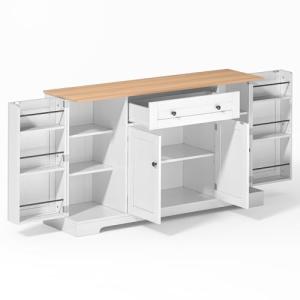 Armario de cocina multifuncional de 138 cm, aparador con ca…